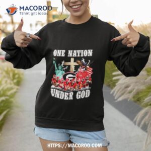 one nation under god georgia bulldogs 2023 signatures shirt sweatshirt