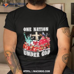 One Nation Under God Kansas City Chiefs Beat Detroit Lions Signatures Shirt
