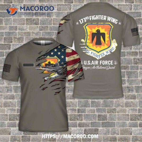 Oregon Air National Guard 173rd Fighter Wing F-15c Eagle 3D T-Shirt