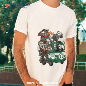 Oregon Ducks Horror Movies Characters Bus Halloween 2023 Shirt