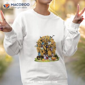 owls on halloween tree shirt sweatshirt 2
