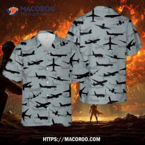 Passenger Jets Silhouette Hawaiian Shirt