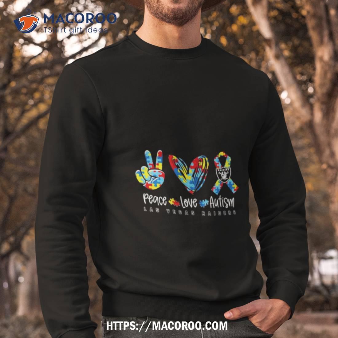 Peace Love Autism Las Vegas Raiders Nfl Shirt
