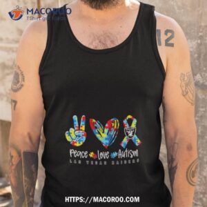 Peace Love Autism Las Vegas Raiders Nfl Shirt 3 peace love autism las vegas raiders nfl shirt tank top
