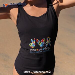 Peace Love Autism Los Angeles Chargers Nfl Shirt 1 peace love autism los angeles chargers nfl shirt tank top 2