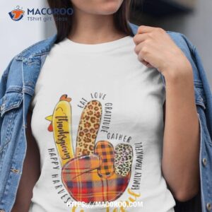 Peace Sign Turkey Happy Harvest Shirt