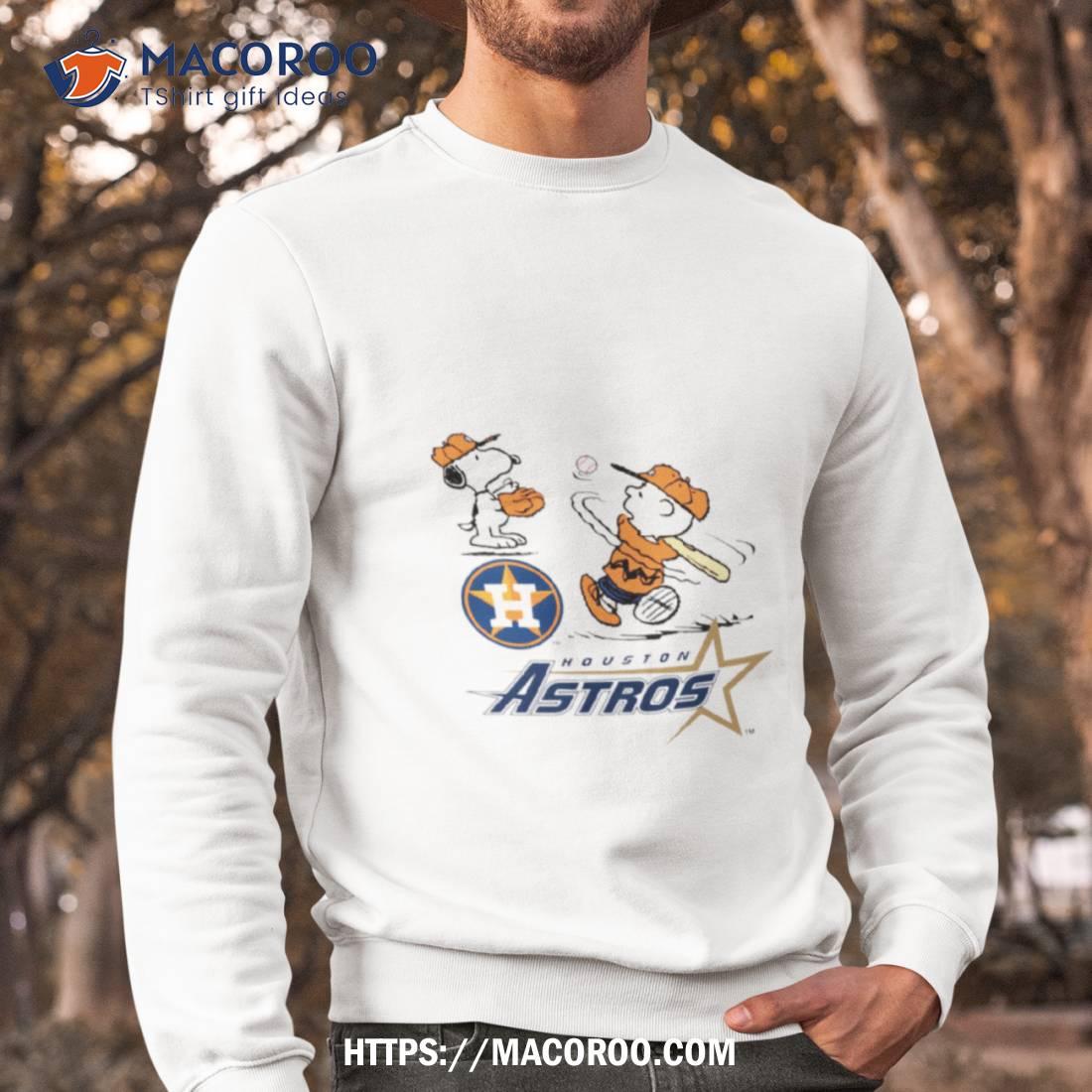 Snoopy Playing Baseball Houston Astros Shirt - High-Quality