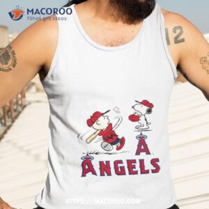 Peanuts Charlie Brown And Snoopy Playing Baseball Los Angeles Angels Shirt 2 peanuts charlie brown and snoopy playing baseball los angeles angels shirt tank top 3