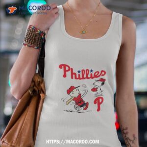 Peanuts Charlie Brown And Snoopy Playing Baseball Philadelphia Phillies Shirt 2 peanuts charlie brown and snoopy playing baseball philadelphia phillies shirt tank top 4