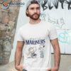 Peanuts Charlie Brown And Snoopy Playing Baseball Seattle Mariners Shirt