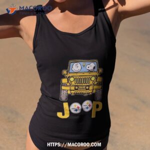 Peanuts Charlie Brown Snoopy And Woodstock Jeep Pittsburgh Steelers Shirt