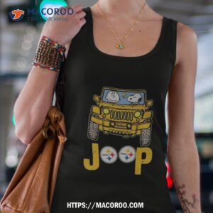 peanuts charlie brown snoopy and woodstock jeep pittsburgh steelers shirt tank top 4