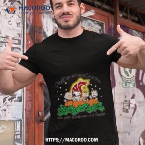 Peanuts Just A Normal Person Who Love Halloween And Washington State Cougars Logo 2023 Shirt