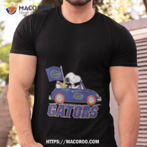 Peanuts Snoopy And Woodstock Florida Gators On Car 2023 T Shirt