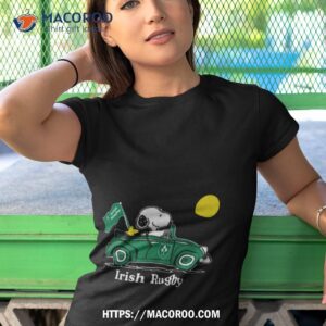 peanuts snoopy and woodstock irish rugby on car 2023 t shirt tshirt 1