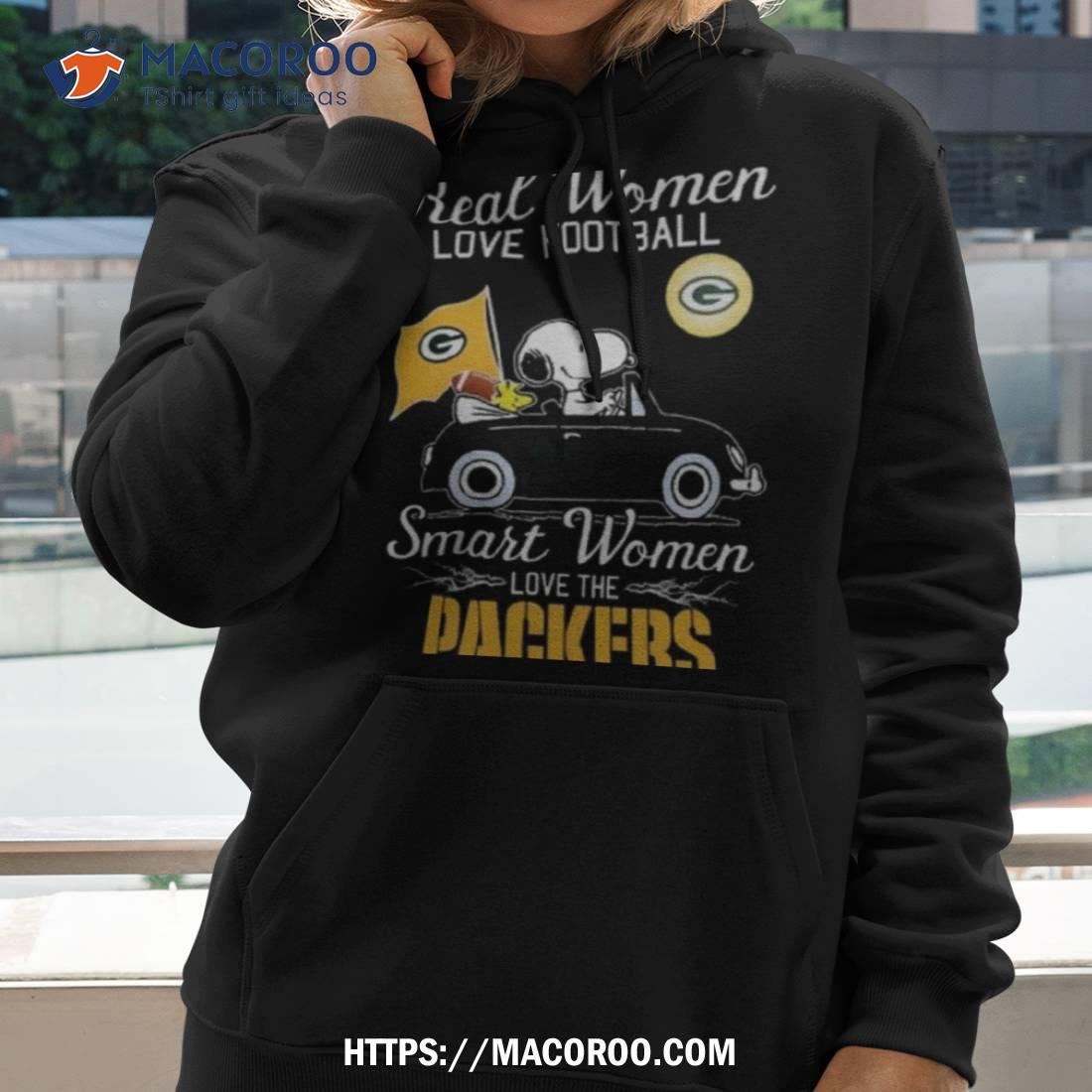 Real Women Love Football Smart Women Love The Green Bay Packers 2023 Logo  Shirt Plus Size