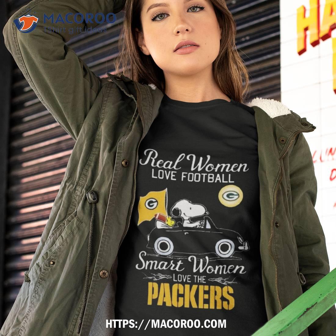 Nice snoopy and woodstock real women love baseball smart women love the Green  Bay Packers shirt - Limotees