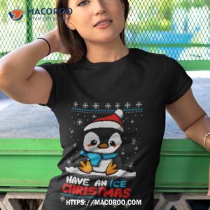 penguin ice christmas ugly shirt tshirt 1