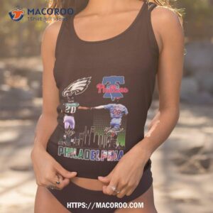 philadelphia sports skyline brian dawkins and mike schmidt s signatures shirt tank top 1