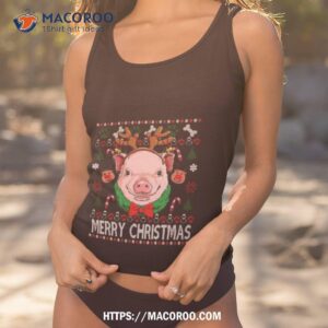 Pig Merry Christmas Pig Antlers Pig Owner Christmas Shirt