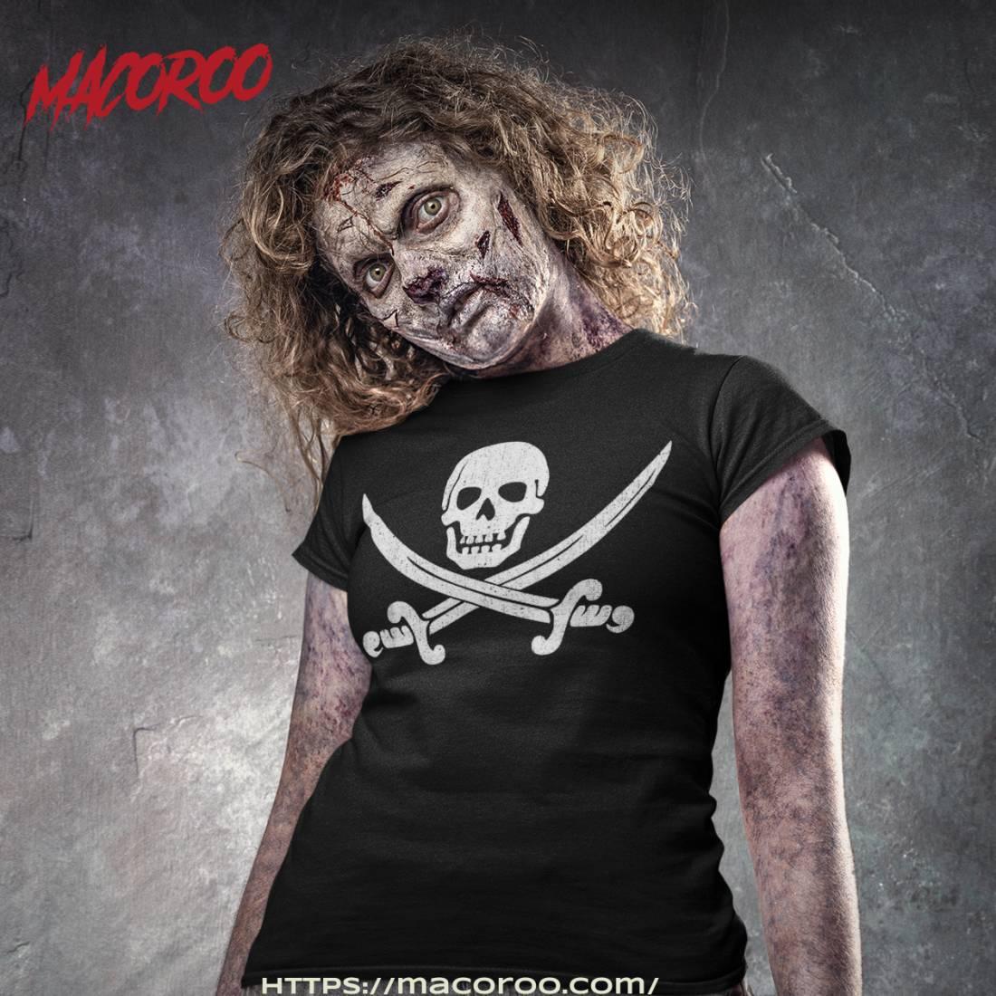 Womens Skull & Crossbones Swords Pirate Tee Shirt