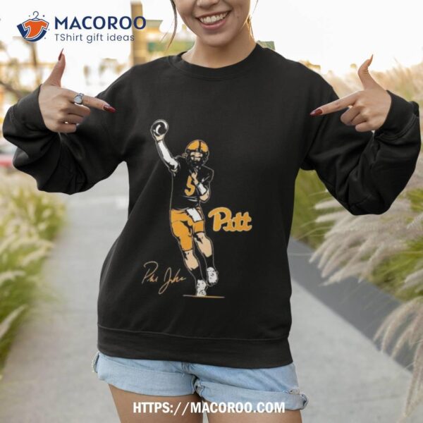Pitt Football Phil Jurkovec Number 5 Superstar Pose Signature Art Design Shirt