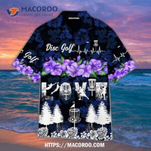 Play Disc Golf Hibicus Tropical Blue Aloha Hawaiian Shirt