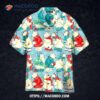 Polar Bear In Winter Pattern Blue And White Aloha Hawaiian Shirt