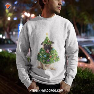pug christmas tree lights santa shirt sweatshirt