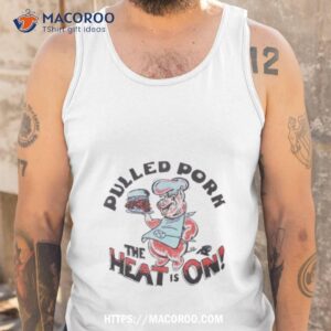 pulled pork heat is on carolina panthers nfl x flavortown shirt tank top