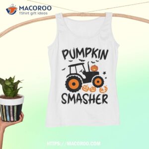 pumpkin smasher halloween tractor boys kids toddler shirt tank top