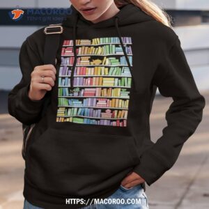 Rainbow Books Shelf Pattern Shirt