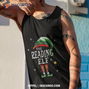 reading elf christmas vintage shirt tank top 1