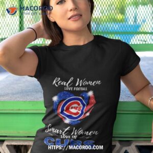 real women love football smart women love the chicago cubs 2023 diamond hearshirt tshirt 1