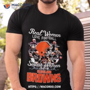 Real Women Love Football Smart Women Love The Cleveland Browns Players 2023 Season Signatures Shirt