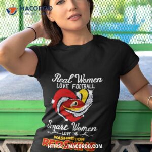 real women love football smart women love the washington redskins diamond hearshirt tshirt 1
