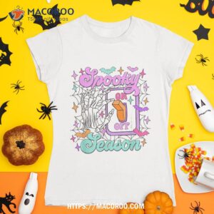 retro hippie halloween cute ghost spooky season funny gifts shirt tshirt 1