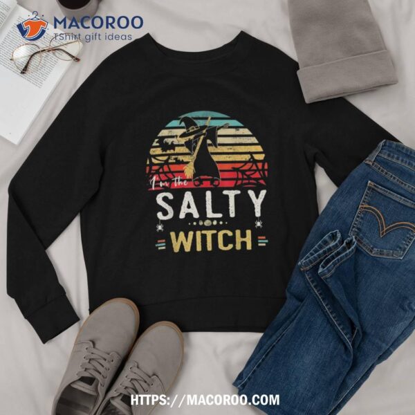 Retro Vintage Salty Witch Halloween Matching Dabbing Shirt