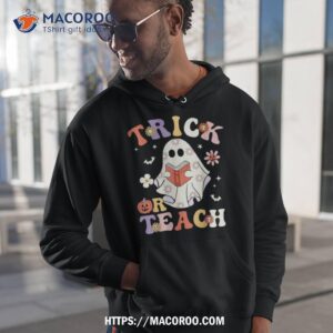 rick or teach retro floral ghost halloween shirt hoodie 1