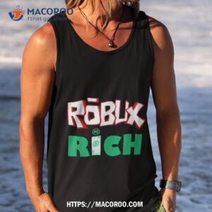 robux rich design for gamers shirt tank top