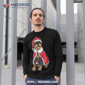 rottweiler christmas santa hat shirt sweatshirt 1