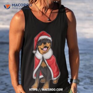 rottweiler christmas santa hat shirt tank top