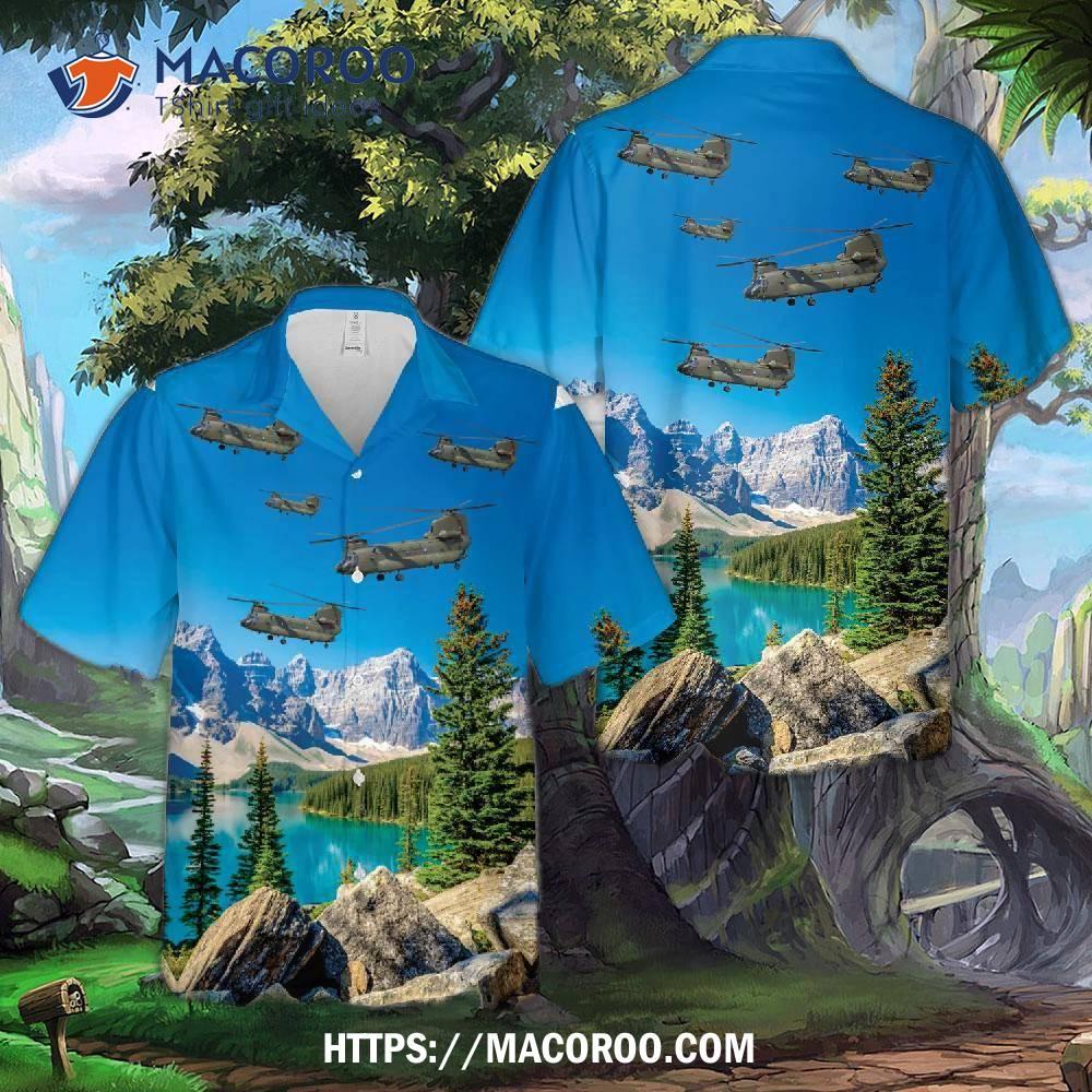 Royal Air Force Chinook Hc2 Za682, 2008 Hawaiian Shirt Royal Air Force Chinook Hc2 Za682, 2008 Hawaiian Shirt