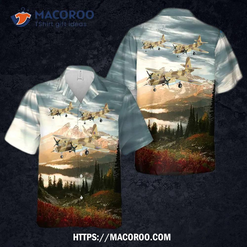 Royal Air Force Martin Marauder B-26 Mk.i – “dominion Revenge” No. 14 Squadron 1942 Hawaiian Shirt Royal Air Force Martin Marauder B-26 Mk.i – “dominion Revenge” No. 14 Squadron 1942 Hawaiian Shirt