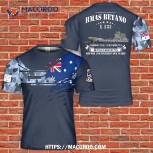 Royal Australian Navy Ran Hmas Betano (l 133) Balikpapan-class Heavy Landing Craft 3D T-Shirt