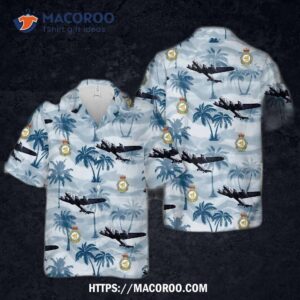Royal Canadian Air Force 424 Transport And Rescue Squadron Avro Lancaster Hawaiian Shirt