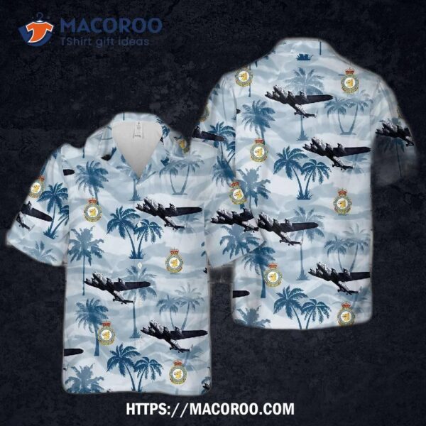 Royal Canadian Air Force 424 Transport And Rescue Squadron Avro Lancaster Hawaiian Shirt