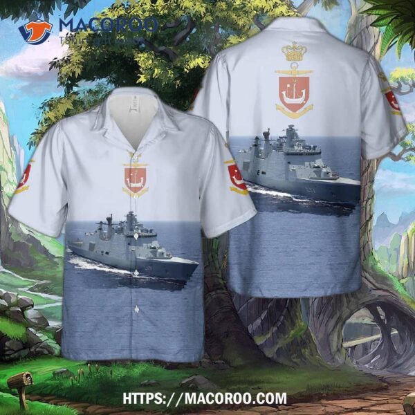 Royal Danish Navy / Kongelige Danske Marine – Frigate L 17 F 342 Hdms Esbern Snare Hawaiian Shirt