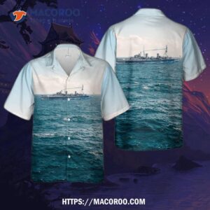 Royal Navy Hms Aurora (12) With Turret Hawaiian Shirt