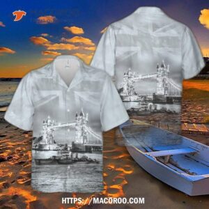 Royal Navy Hms Cardiff (d58) Hawaiian Shirt